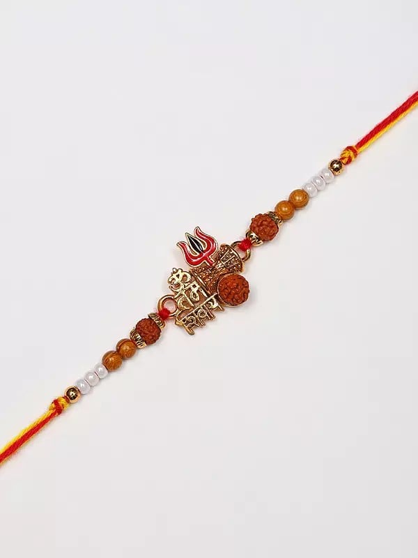 Om Namah Shivay Rakhi with Trishul and Damru