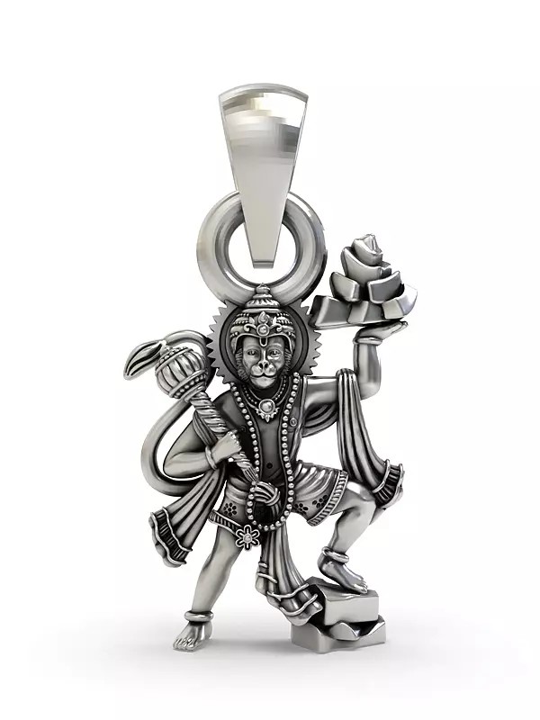Lord Hanuman Lifting Sanjeevani Mountain Vietnam Pendant