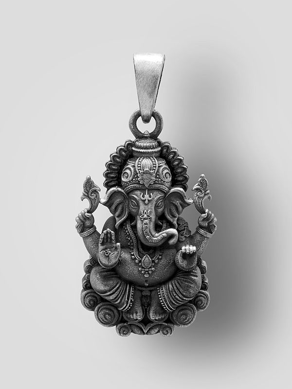 Chaturbhuja Lord Ganesha Pendant