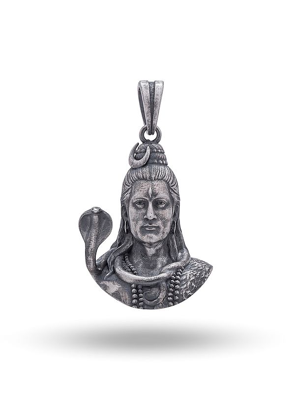 Hindu Deity Lord Shiva Sterling Silver Pendant