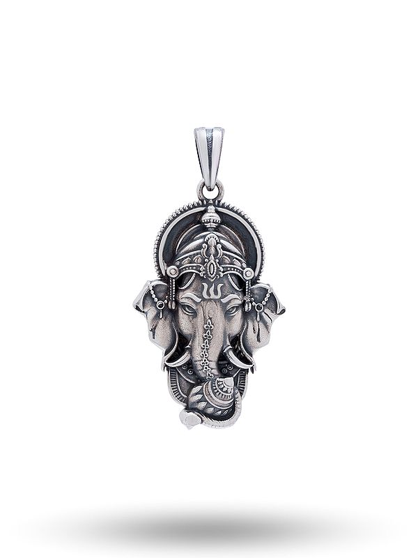 Lord Ganesh Face Sterling Silver pendant