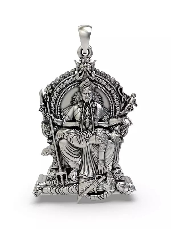 Periyachi Amman - Fierce form of Hindu Goddess Parvati (Rare Goddess of India) Pendant