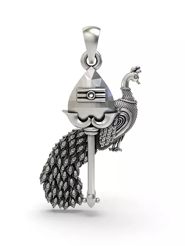 The Vel with Peacock Sterling Silver Pendant