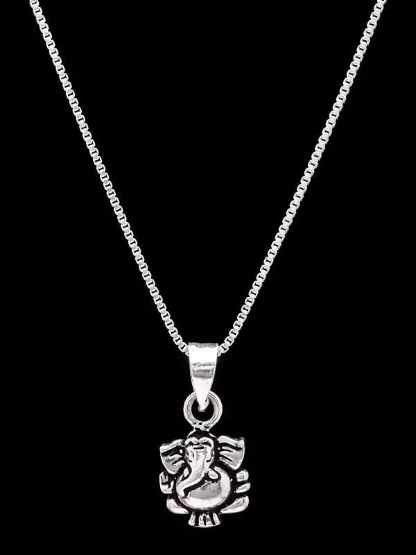 Sterling Silver Small Lord Ganesha Pendant