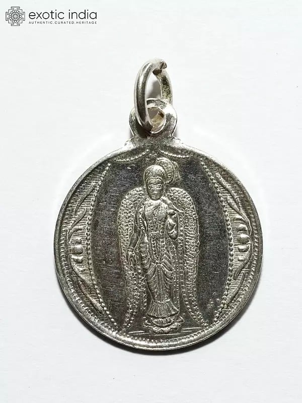 Andal Devi Pendant with Yantra on Reverse (Two Sided Pendant)