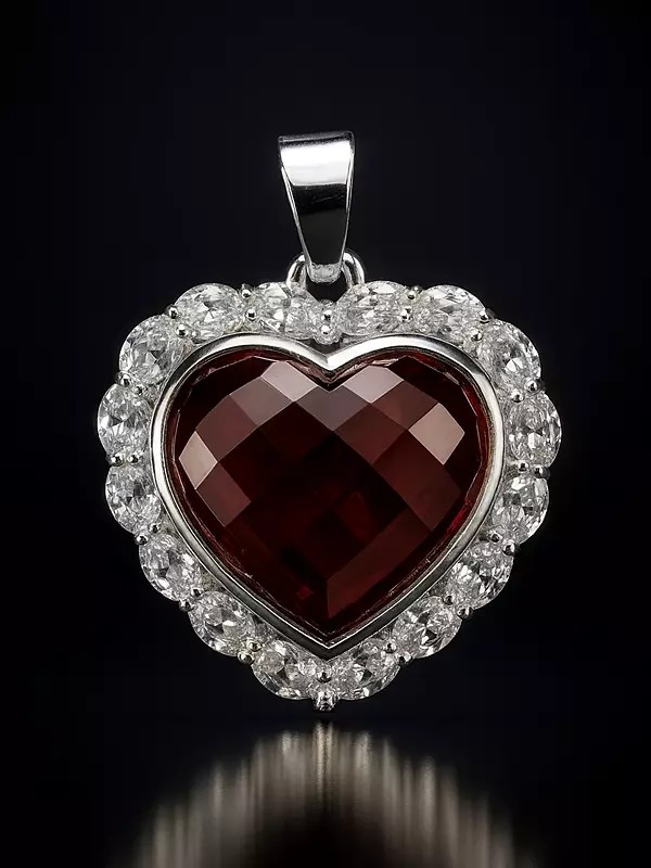 Cubic Zirconia Valentine Pendant
