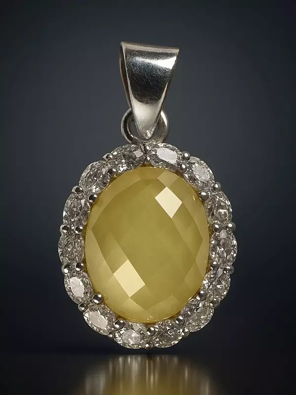 Faceted Cubic Zirconia Pendant
