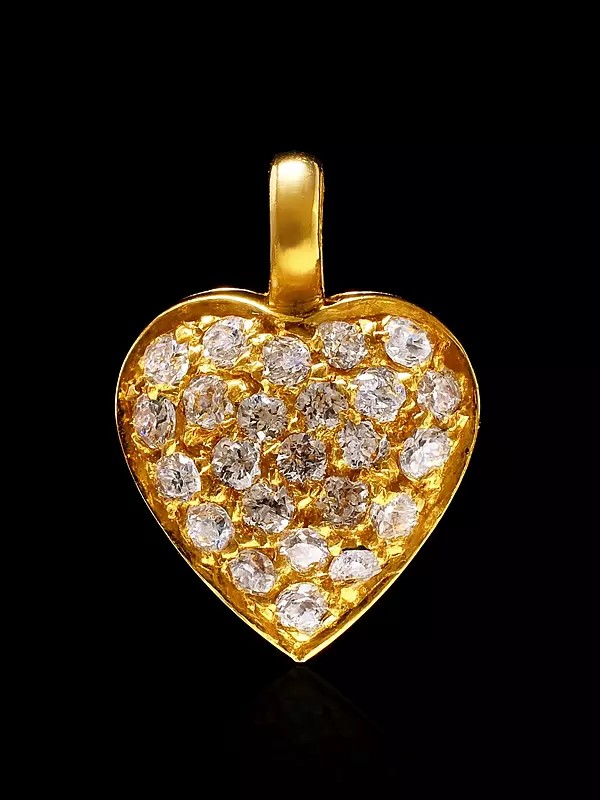 Cubic Zirconia Valentine Pendant