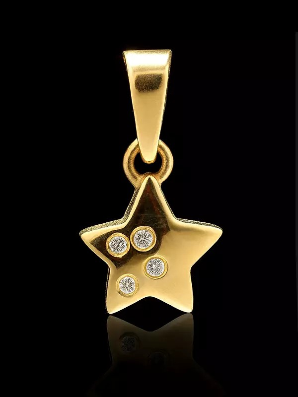 Star Shape Pendant with Diamonds