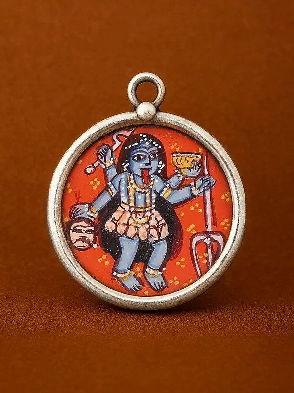 Hand-Painted Goddess Kali Pendant