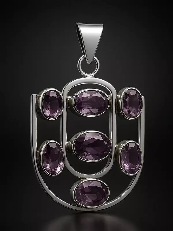 Faceted Amethyst Citrine Pendant