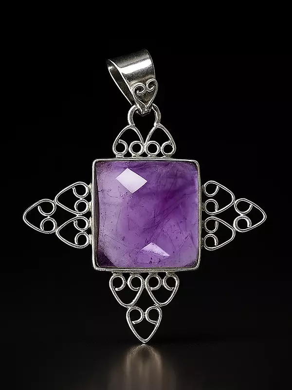 Faceted Amethyst Pendant