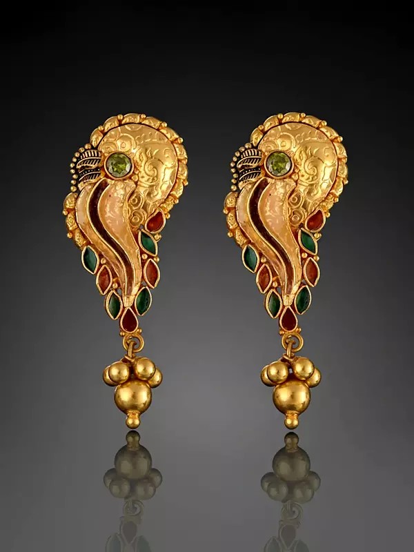 Meenakari Mayuri Earrings