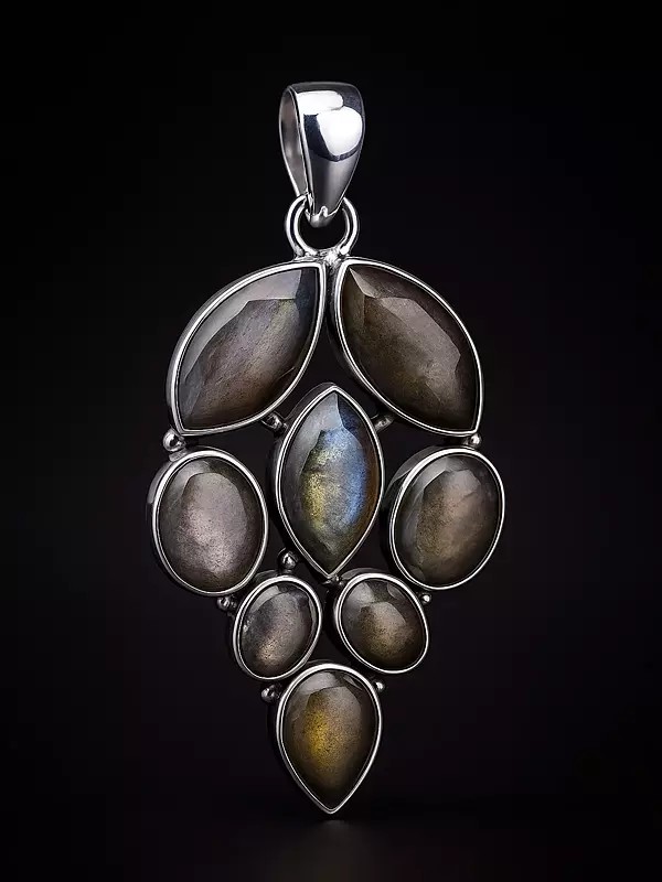 Faceted Labradorite Pendant | Labradorite Stone Jewelry