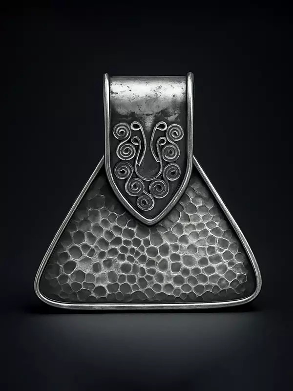 Sterling Antiquated Dimple Pendant