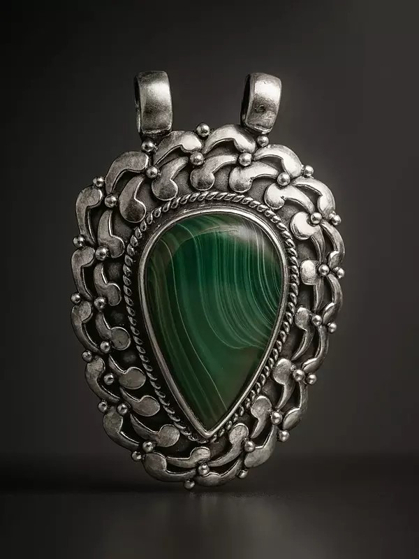 Malachite Pear Pendant