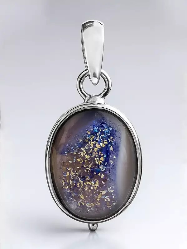 Gray Druzy Pendant