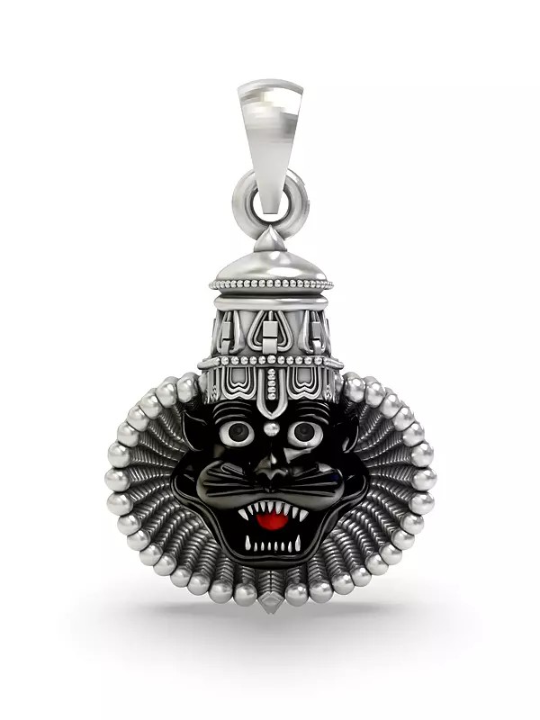 Narasimha Face Sterling Silver Pendant