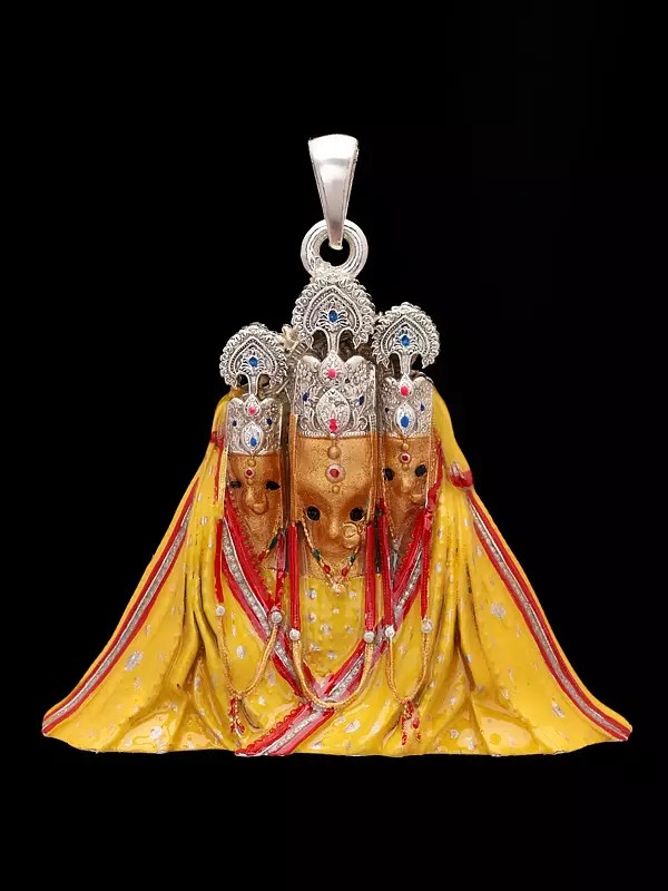 Enamelled Goddess Pitambara Baglamukhi Pendant