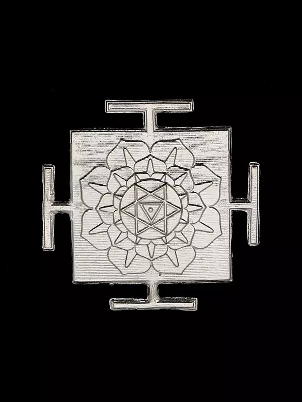 Sterling Silver Baglamukhi Yantra Pendant