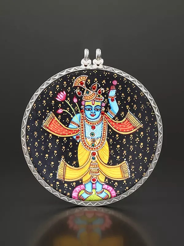 Round Shape Hand-Painted Shrinathji Pendant
