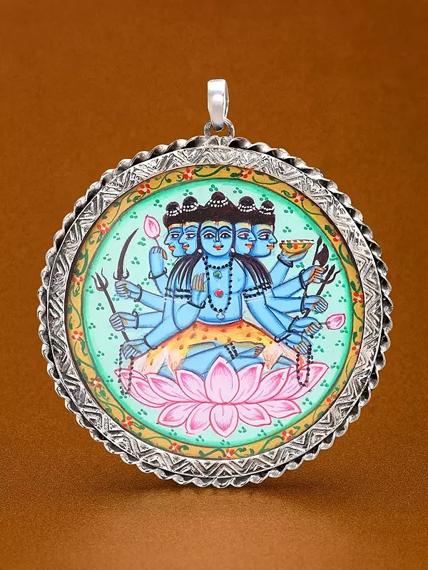 Hand-Painted Panchamukha Sadashiva Pendant