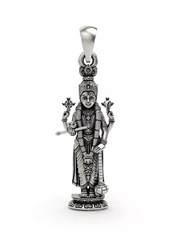 Four Armed Standing Lord Vishnu Pendant