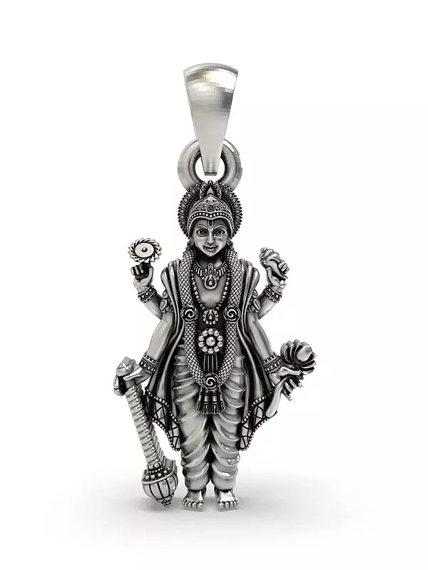 Four Armed Standing Lord Vishnu Pendant