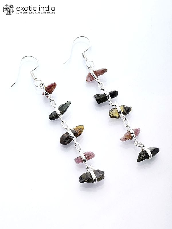 Tourmaline Chips Dangle Earrings