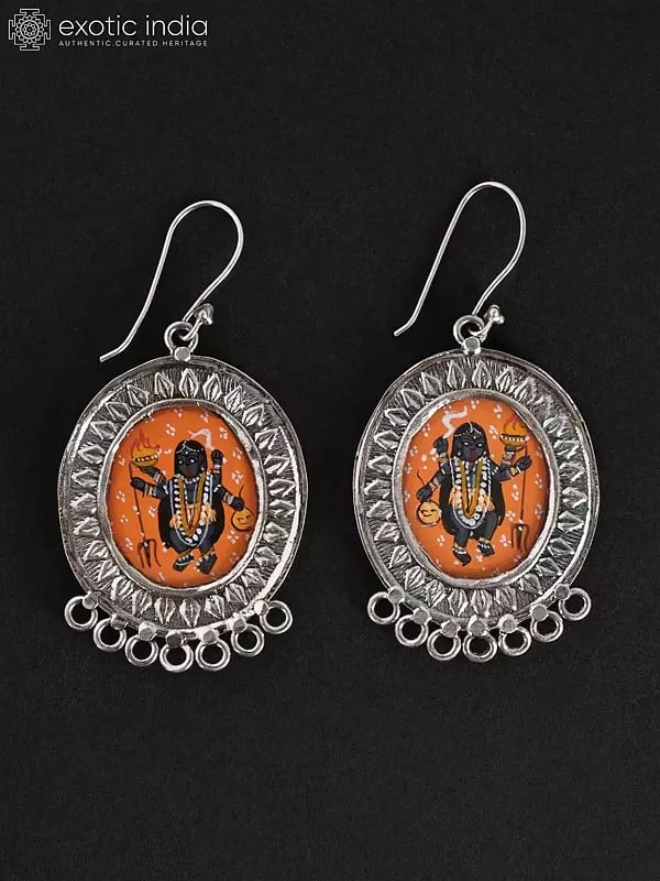 Hand Painted Goddess Kali Earrings