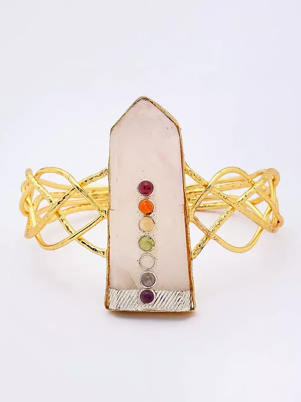 Rose Quartz Open Cuff Bracelet