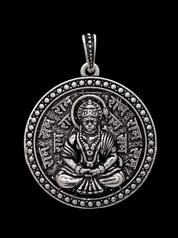 Round Shaped Lord Hanuman Pendant