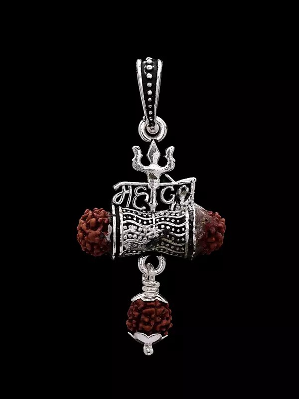 Mahadev Damru Sterling Silver Pendant