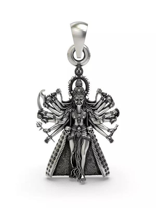 Goddess Mahakali Pendant – Ugra Roop with Multiple Arms