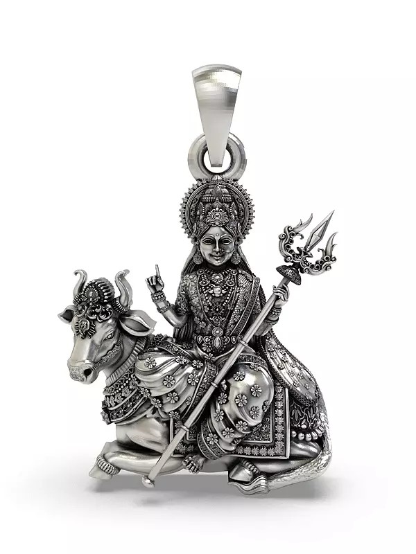 Mahagauri Durga (Navadurga on Bull) Pendant