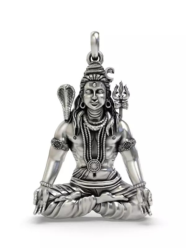 Lord Shiva In Padmasana Pendant