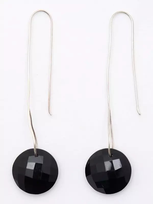 Faceted Black Onyx Earrings