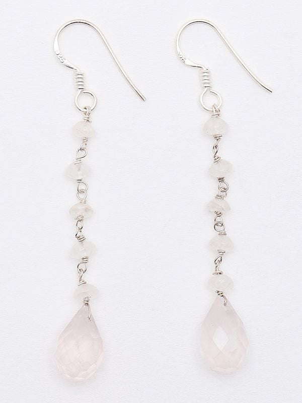 Rose Quartz Dangle Earrings