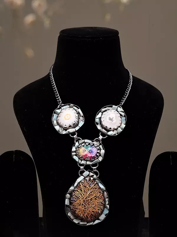 Rutilated-Inspired Tribal Pendant Necklace