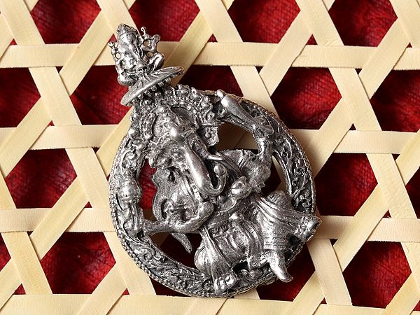 Four-Armed Twin Ganesha Pendant