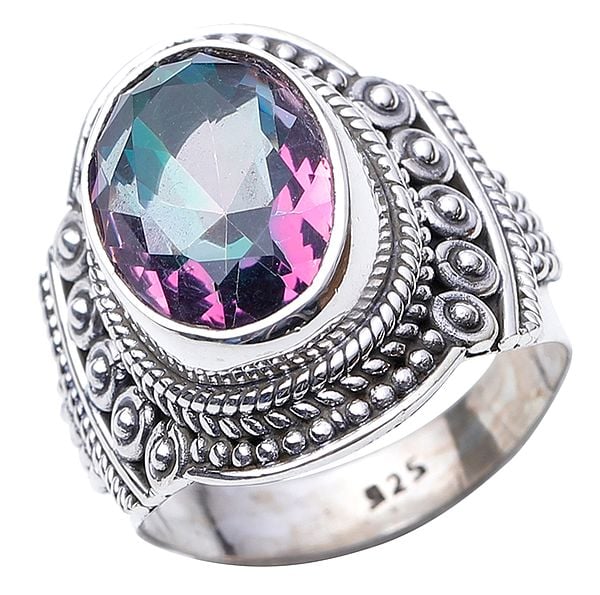 Mystic Topaz Oval Ring | Gemstone Jewelry