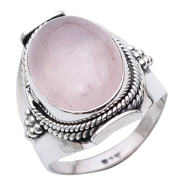 Rose Quartz Ring | Sterling Silver Jewelry