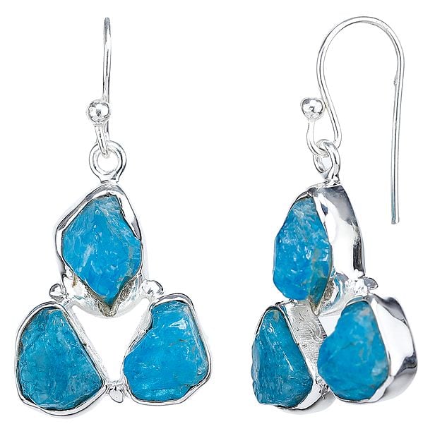 Rugged Aquamarine Earrings