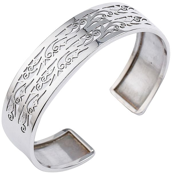 Elegant Jali Design Cuff  Bracelet (Adjustable Size)