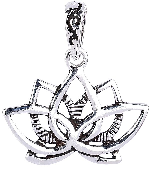 Sterling Silver Lotus Pendant