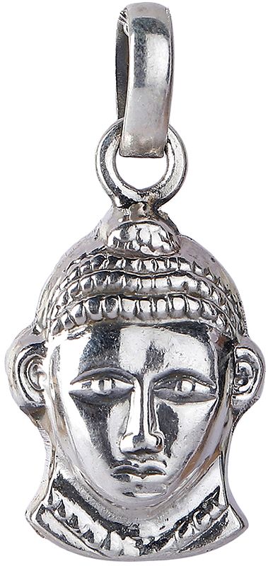 Sterling Silver Lord Buddha Head Pendant