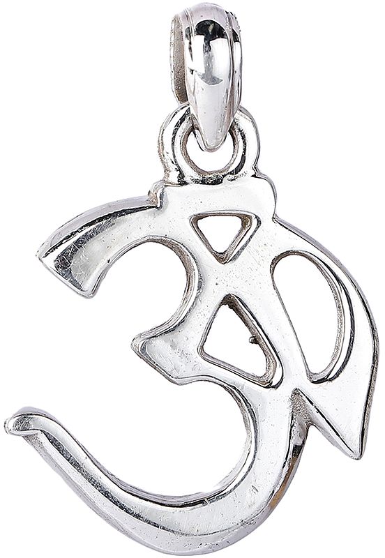 Large Size Sterling Silver Om Pendant | Jewellery with Hindu Symbols and Icons