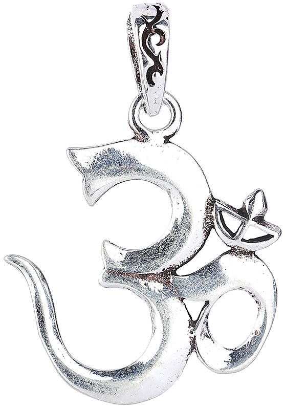 Sterling Silver Om Pendant | Religious Symbol Jewelry