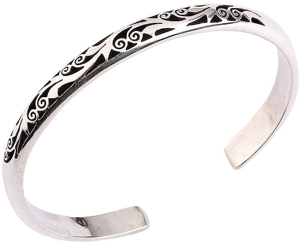 Grapevine Design Cuff Bracelet from Nepal (Adjustable Size)
