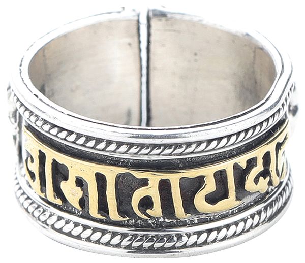 Huge Tibetan 2-Layer Filigree Carve Brass Om Mani Padme Hum Dorje Cuff Bracelet 